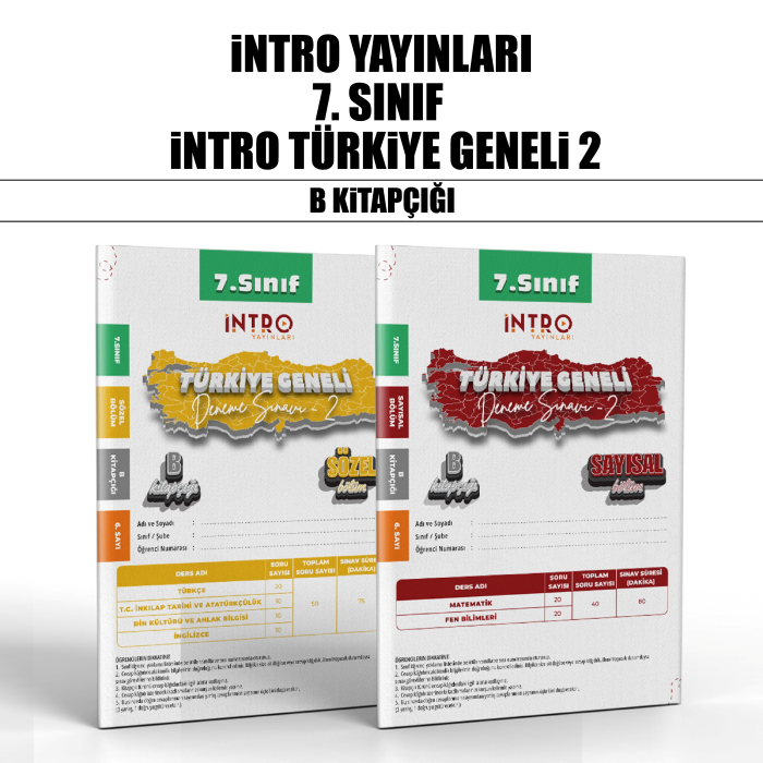 İNTRO 07.SINIF TÜRKİYE GENELİ SAY/SÖZ 4-B -25-26